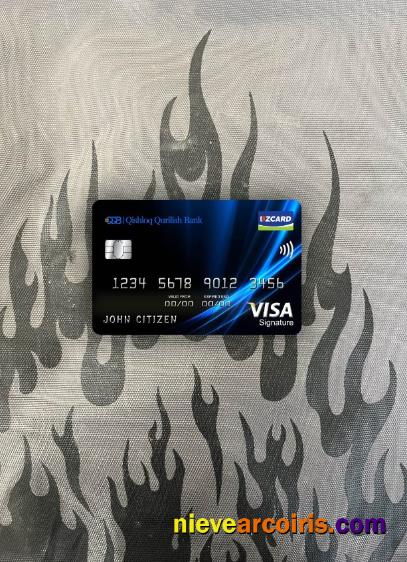 Uzbekistan Qishloq Qurilish Bank visa signature card photolook